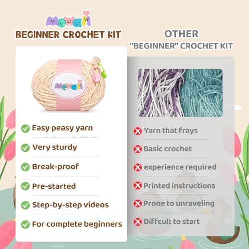 Mewaii Crochet Kit for Beginners, 3 Pack Sea Otter Craft Set - Image 3