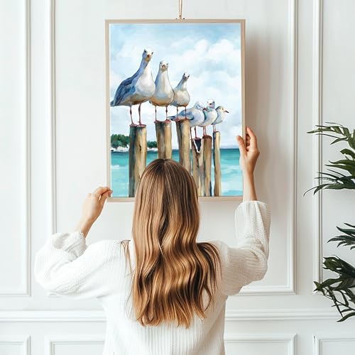 Yunruily 3 Pack Beach Adult Paint by Numbers - Paint by Number kit for Adults,Sea Turtle Paint by Number Adult for Gifts Home Wall Decor 12x16inch - Image 2