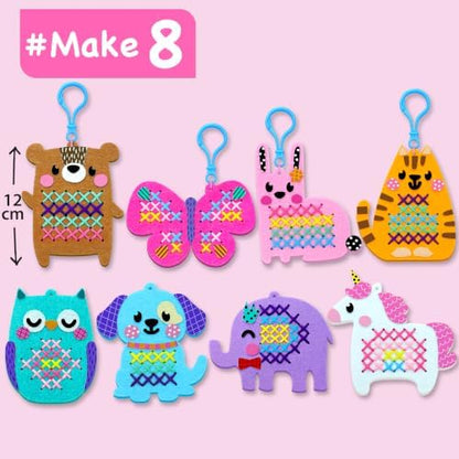 EZCRA My First Cross Stitch Kit for Kids Ages 4-8, 8 No Mess Felt Animals - Image 2