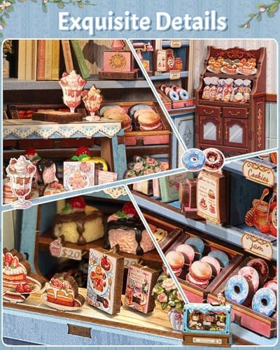CUTEBEE Book Nook Kit DIY Miniature House Bakery Patisserie Dollhouse Kit - Image 5