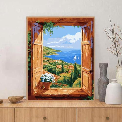 ZRIZQ Paint by Numbers Kit for Adults Beginner,Landscape Scenery,16x20 - Image 3
