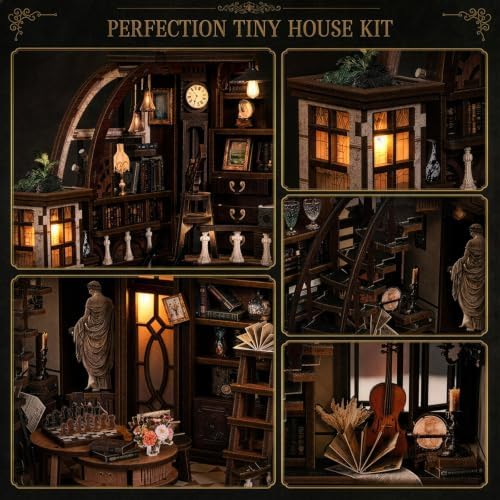 CLICLIET Book Nook, DIY Book Nook Kits for Adults, 3D Wooden Dollhouse Kits - Image 3