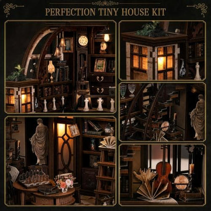 CLICLIET Book Nook, DIY Book Nook Kits for Adults, 3D Wooden Dollhouse Kits - Image 3