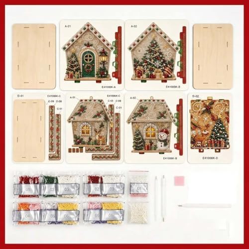 Christmas Diamond Pearl Painting Suncatcher Kit Christmas Ornaments 2026 (Style-D) - Image 5