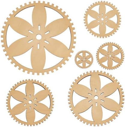 BENECREAT 6 Sizes Poplar Wood Weaving Loom Kit, Round DIY Weaving Loom DIY Weaving Art Tapestry Loom for Hanging Decor Woven Tapestry Knitted Crafts Making, 4.5mm Thick by BENECREAT