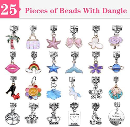 VICTLOV Charm Bracelet Making Kit, DIY Craft for Girls, Unicorn/Mermaid Crafts Gifts Set for Arts and Crafts for Girls Teens Ages 5-12 - Image 3