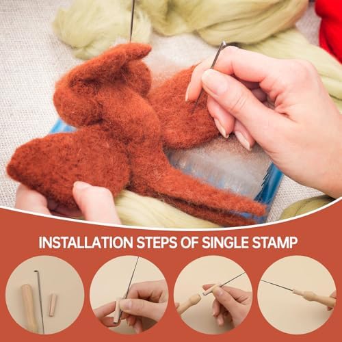 IVICOO Felting Needles,Felt Needle Kit,Needle Felting Kit Tools Beginner - Image 3