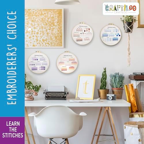 Practice Embroidery Kit for Beginners - Learn Stitches Sampler Kit - Image 6