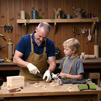 Wood Carving Kit Whittling Kit 26pcs Wood Carving Tools Knife Set with 3 Wood Carving Knives 8 Detail Knives 8 Blocks, Whittling Kit DIY Hobbies for Beginners Adults Kids - Gift for Men Teens - Image 3