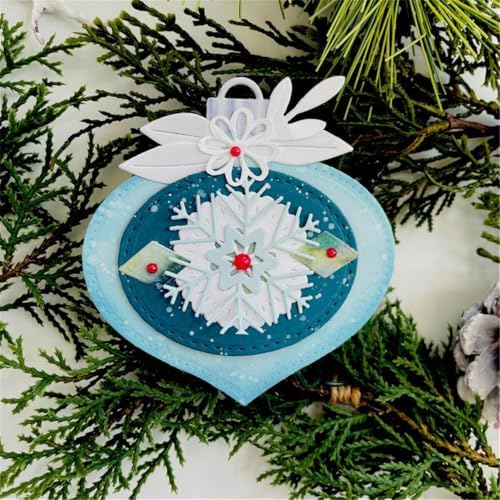 Scrapbooking Die-Cuts, Christmas Metal Cutting Dies for Card Making, Paper Craft Punch Template, Background Embossing Stencils, DIY Album Décor (Christmas Lantern Label-9.3x9.8cm) - Image 5