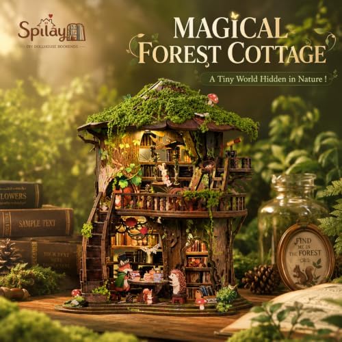 Spilay DIY Miniature House Kit for Adults, Miniature Dollhouse Building Kit - Image 5