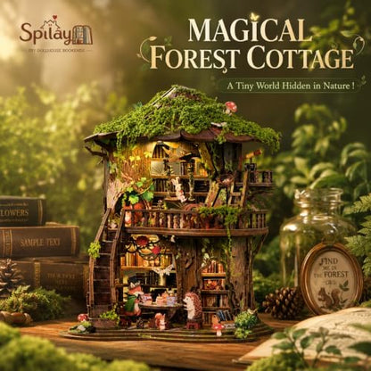 Spilay DIY Miniature House Kit for Adults, Miniature Dollhouse Building Kit - Image 5