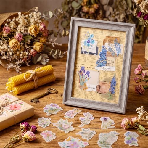 Pengxiaomei 210 Flower Stickers, Self-Adhesive Scrapbooking Stickers - Image 7