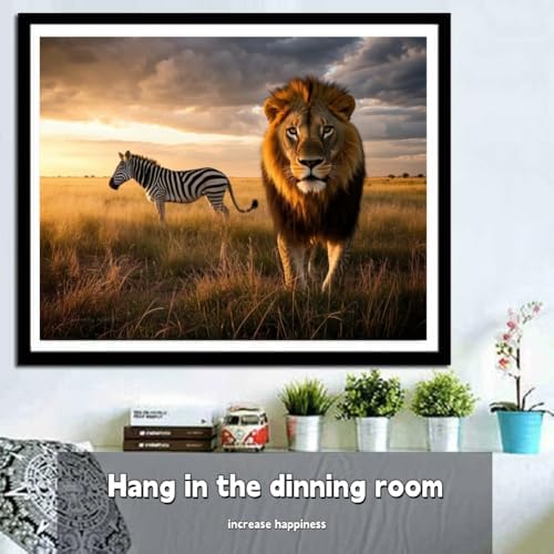 ACANDYL Paint by Numbers Kit for Adults Beginner African Savanna Paint by Number for Adults Painting by Number Animal DIY Acrylic Painting on Canvas Arts Craft Decoration for Home Wall 16x20 Inch - Image 3