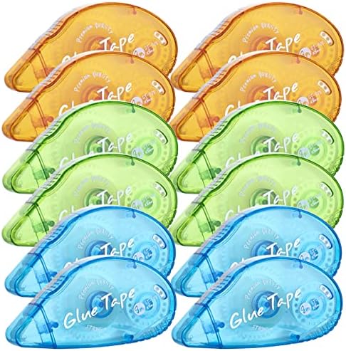 XUXU 12 Pack Double Sided Tape Roller Scrapbook Tape by XUXU