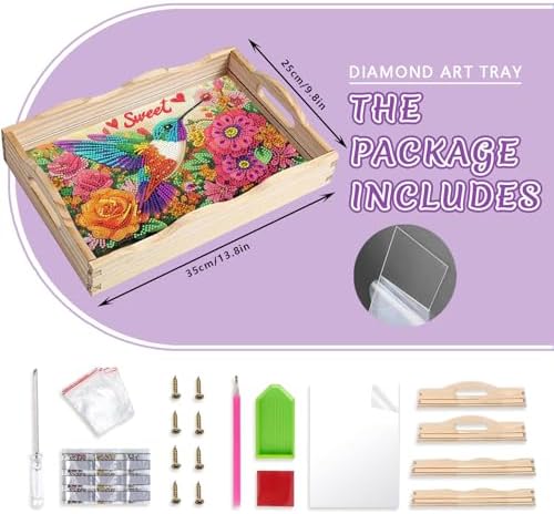 DOTSOPS DIY Ocean Diamond Painting Serving Tray with Handle for Adults - Image 2