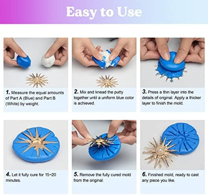LET'S RESIN Silicone Putty, 1LB/40A Mold Making Kit - Image 5