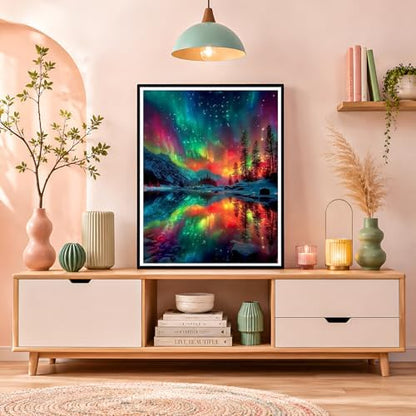 NXIKYO Aurora Paint by Numbers Kit for Adults Beginner, Starry Sky Adult Paint by Number Kits on Canvas, DIY Acrylic Oil Easy Painting by Numbers for Home Wall Decor 16 X 20 inch (Without Frame) - Image 7