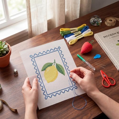 XunYee Needlepoint Canvas Kit, Lemon - Image 6