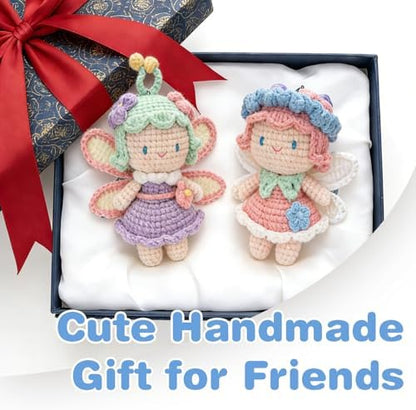 Crochet Kit for Beginners, Crochet Starter Kit with Step-by-Step Video Tutorials, Easy Beginner Crochet Kit for Adults, Crochet Animals Crafts Crochet Kits, Easy Knitting Kit. (Cute Angel 2 Pick) - Image 7