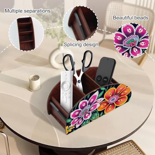 MVVMTOP Diamond Painting Art Kit Organizer Box, Flower DIY Special Shape Diamond Partial Mosaic Handmade Making Kit Organizer Box, Modern Home Dining Living Room Table Top Decor Art Decoration - Image 3
