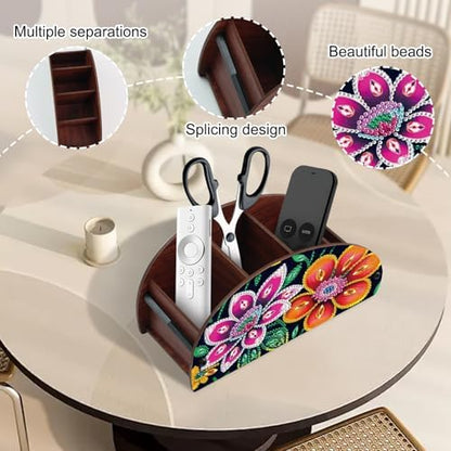 MVVMTOP Diamond Painting Art Kit Organizer Box, Flower DIY Special Shape Diamond Partial Mosaic Handmade Making Kit Organizer Box, Modern Home Dining Living Room Table Top Decor Art Decoration - Image 3