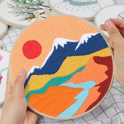 Louise Maelys 3 Pack Landscape Mountain DIY Embroidery Kit for Beginners - Image 5