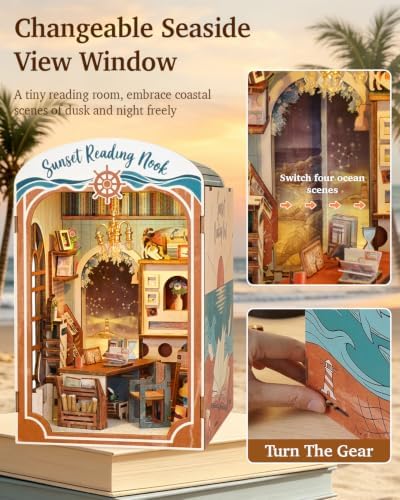 3D Puzzles for Adults - DIY Book Nook Kit Model Building Model Kit - Image 5