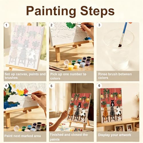 Gemozaic Framed Paint by Numbers Kit for Adults, Funny Cats Shop, 8x12 in - Image 6