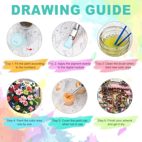 Paint by Numbers Kit for Adults, Flower Shop Number Painting, 16 x 20 Inch - Image 5