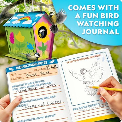National Geographic Build Your Own Wooden Birdhouse Craft Kit for Kids - Image 5