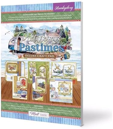 Hunkydory Crafts Deluxe Craft Pad - Picturesque Pastimes: 20-Sheet A4, Gold Foiled & Die-Cut Toppers, Cardstock, Inserts by Unknown