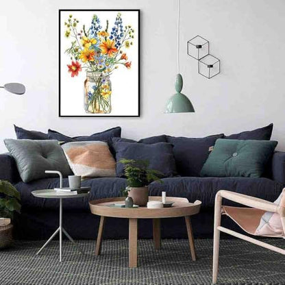 DYAIANGMU Flower Stamped Cross Stitch Kit for Adults 15.7x11.8 inches - Image 4