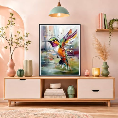 NXIKYO Hummingbird Paint by Numbers Kit for Adults Beginner, Abstract Adult Paint by Number Kits on Canvas, DIY Acrylic Oil Easy Painting by Numbers for Home Wall Decor 16 X 20 inch (Without Frame) - Image 7
