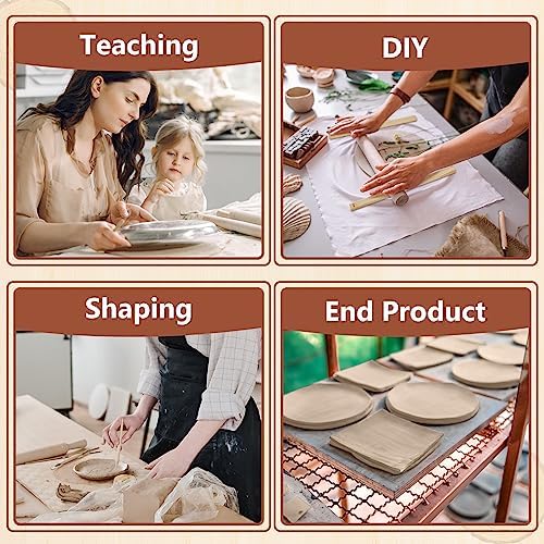 Sasylvia 20 Pcs Clay Pottery Rolling Pin Guides,10 Size,Wood Color - Image 6