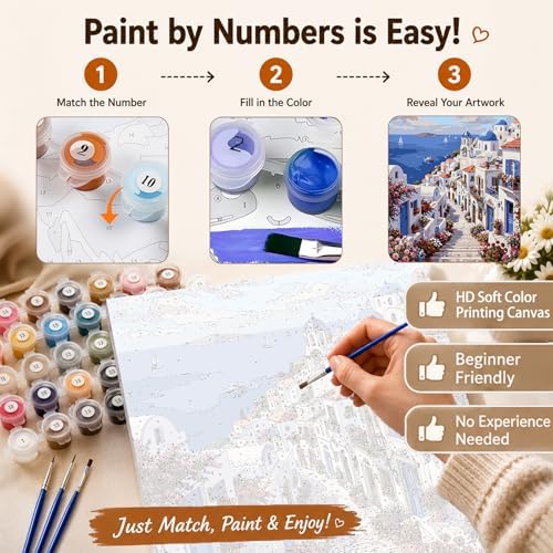 AUKELHJ Paint by Numbers Kit for Adults Beginner, Landscape, 16x20 inch - Image 5