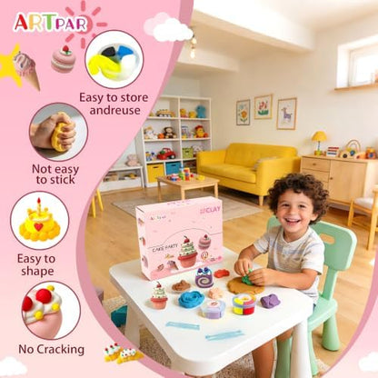 ARTPAR Air Dry Clay Kit,12 Desserts Modeling Magic Clay for Kids Craft Kit - Image 3
