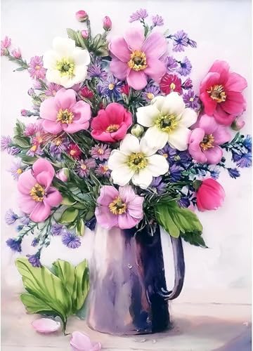 Flowers Stamped Cross Stitch Kits Flowers Cross Stitch Patterns,Dimensions Cross Stitch Kits Embroidery Kit Arts and Crafts for Beginners 15.7x11.8 inch by Unknown