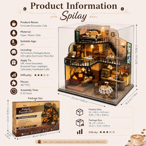 Spilay DIY Miniature House Kit for Adults, Miniature Dollhouse Building Kit - Image 2