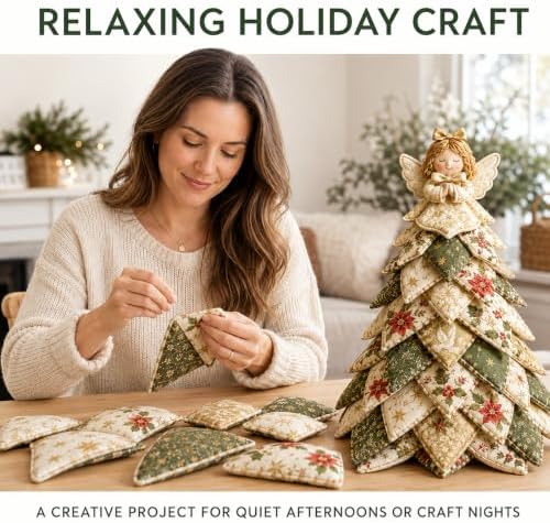 DIY Quilted Christmas Tree Kit, 3D Quilt Kits for Beginners, Snowman - Image 5