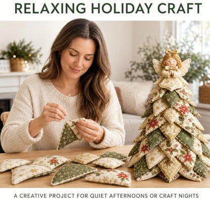 DIY Quilted Christmas Tree Kit, 3D Quilt Kits for Beginners, Gingerbread - Image 5