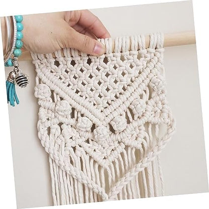 SOLUSTRE DIY Macrame Tapestry Craft Kit Macrame Cords Beads Rings for Adults Beginners Wall Hanging Projects Handmade Craft Supplies - Image 6