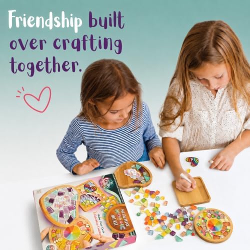 Glittery Garden Mosaic Craft Kit to Decorate Coaster with Glass Tiles - Image 6