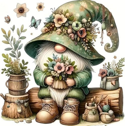 DYAIANGMU Gnome Stamped Cross Stitch Kit for Adults 13.7x13.7 inches by Unknown