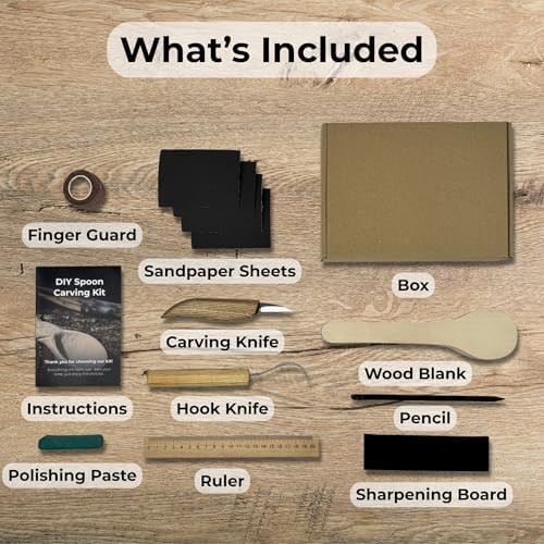 Sharky DIY Spoon Making Wood Carving Kit with Tools - Image 2