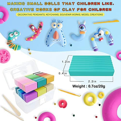 Cyajm 60 Colors Oven Bake Clay Kit, Individually Wrapped - Image 2