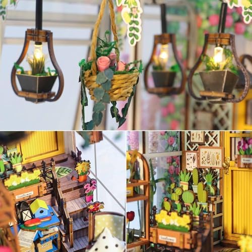 DIY Book Nook Kit, Miniature Dollhouse Booknook Kit for Adults, Garden - Image 4