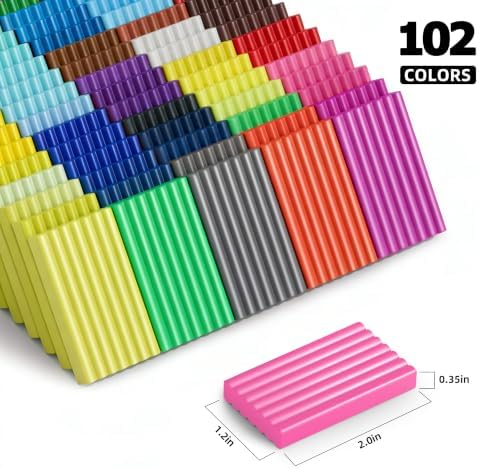 Artpar Polymer Clay Kit,102 Colors Modeling Clay for Kids,Oven Bake Clay - Image 2