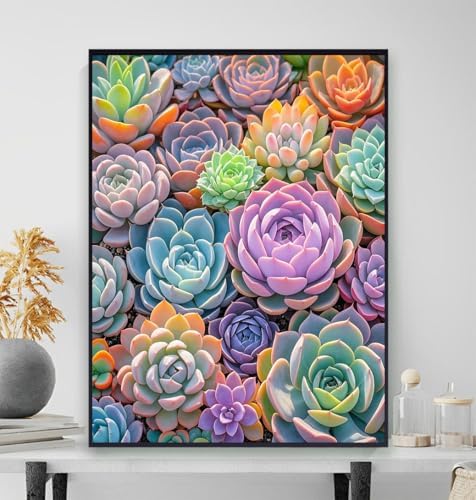 ACIOPPL Paint by Numbers for Adults Beginner Succulents Plant 16 x 20 Inch - Image 4