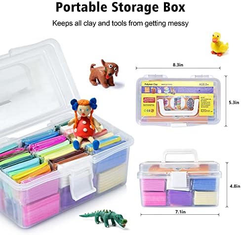 Aestd-ST Polymer Clay Kit 60 Colors, Oven Bake Modeling Clay for Kids - Image 3